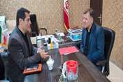 دکتر عباس گنجی سرپرست اداره کل دامپزشکی استان با فرماندار شهرستان بن دیدار و گفتگو نمود