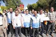 شرکت مدیرکل و کارکنان دامپزشکی استان در راهپیمایی بشارت نصر و حمایت از مردم غزه